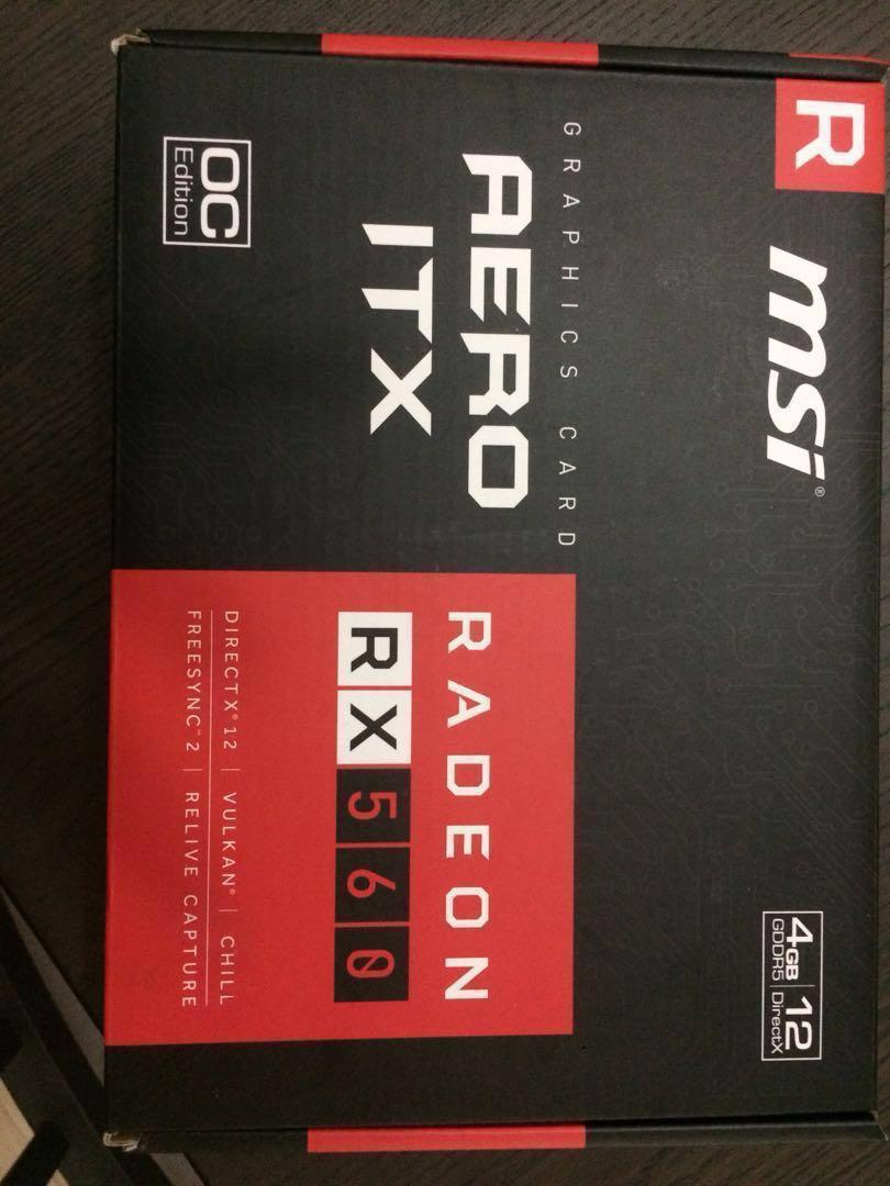 Msi Radeon Rx560 4gb Aero Itx Oc Electronics Computer Parts Accessories On Carousell