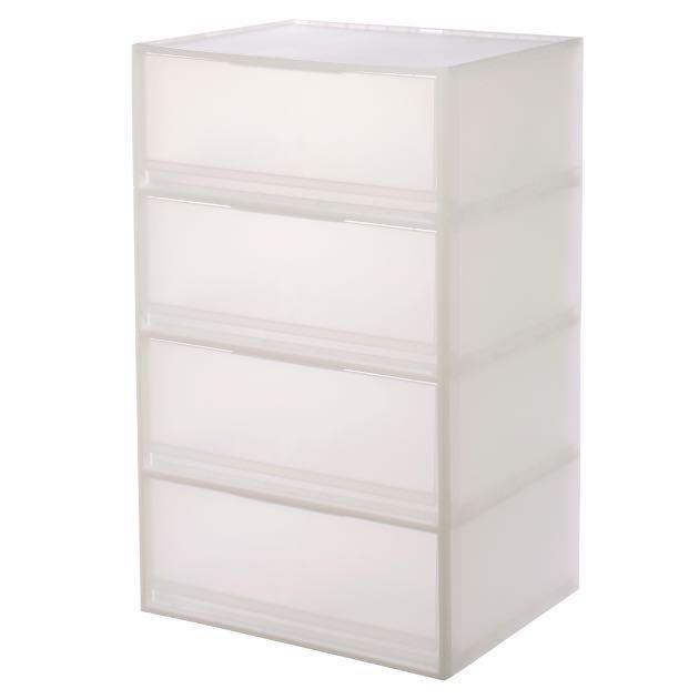 Muji Polypropylene Storage Box Wide L Furniture Shelves