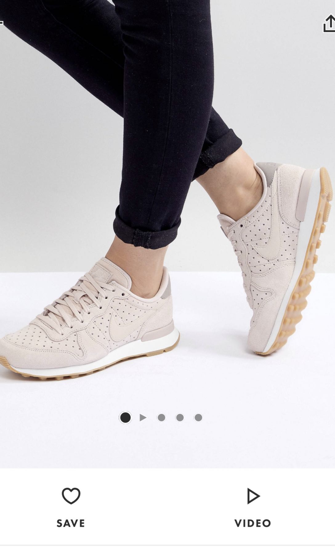 nike pale pink internationalist trainers