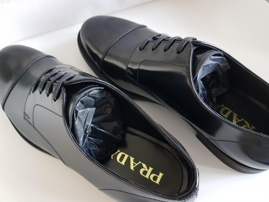 New Prada Men's Spazzolato Formal Work Shoes size , Luxury, Sneakers &  Footwear on Carousell