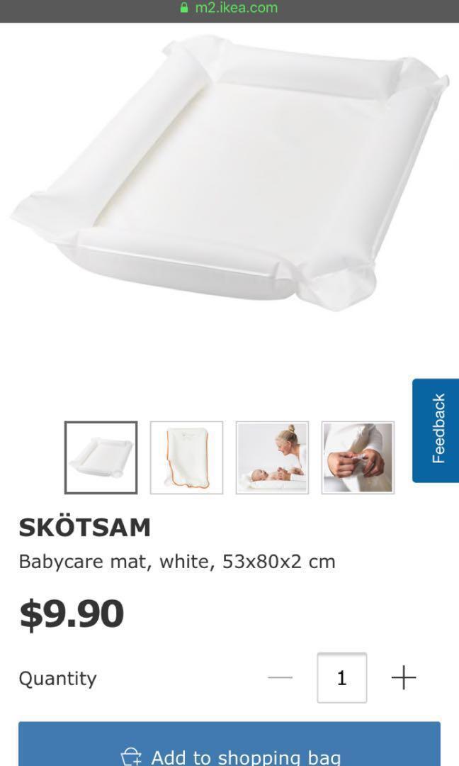 53x80x2 Cm By Ikea Babycare Mat White Ikea Skotsam Changing Tables