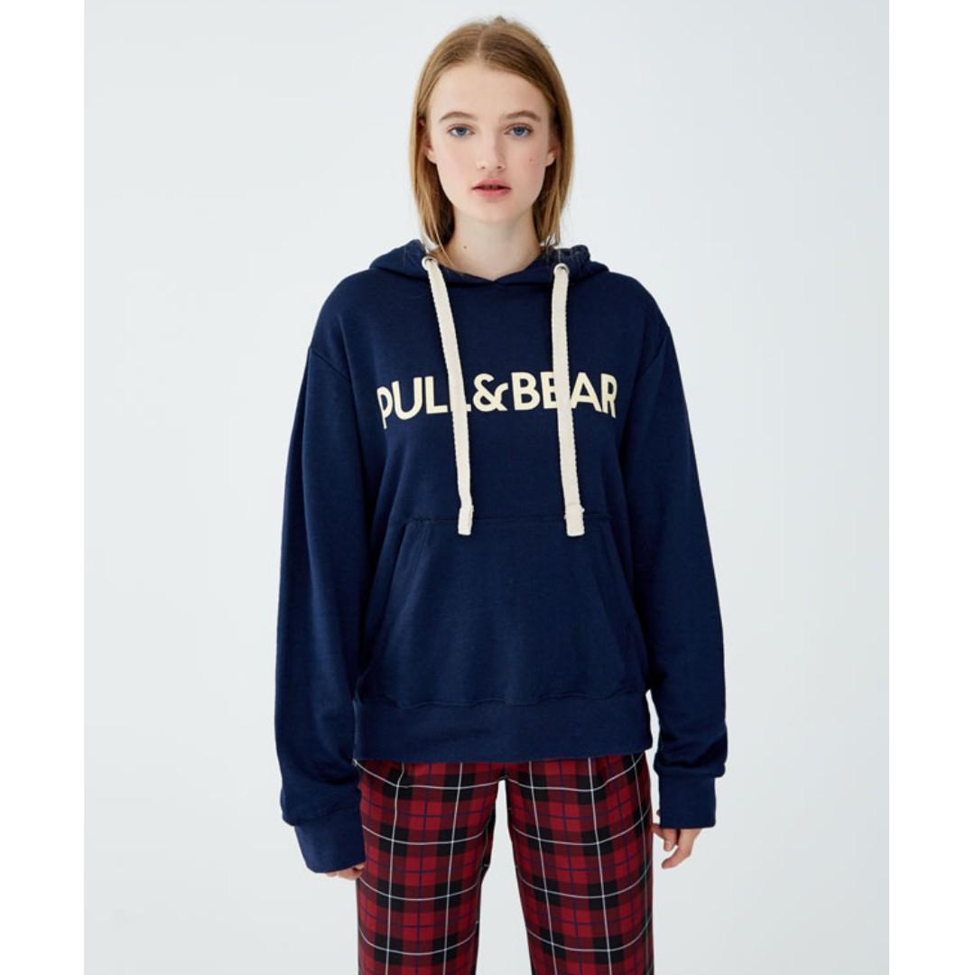 PULL AND BEAR LOGO HOODIE Women s Fashion Coats Jackets and Outerwear on Carousell