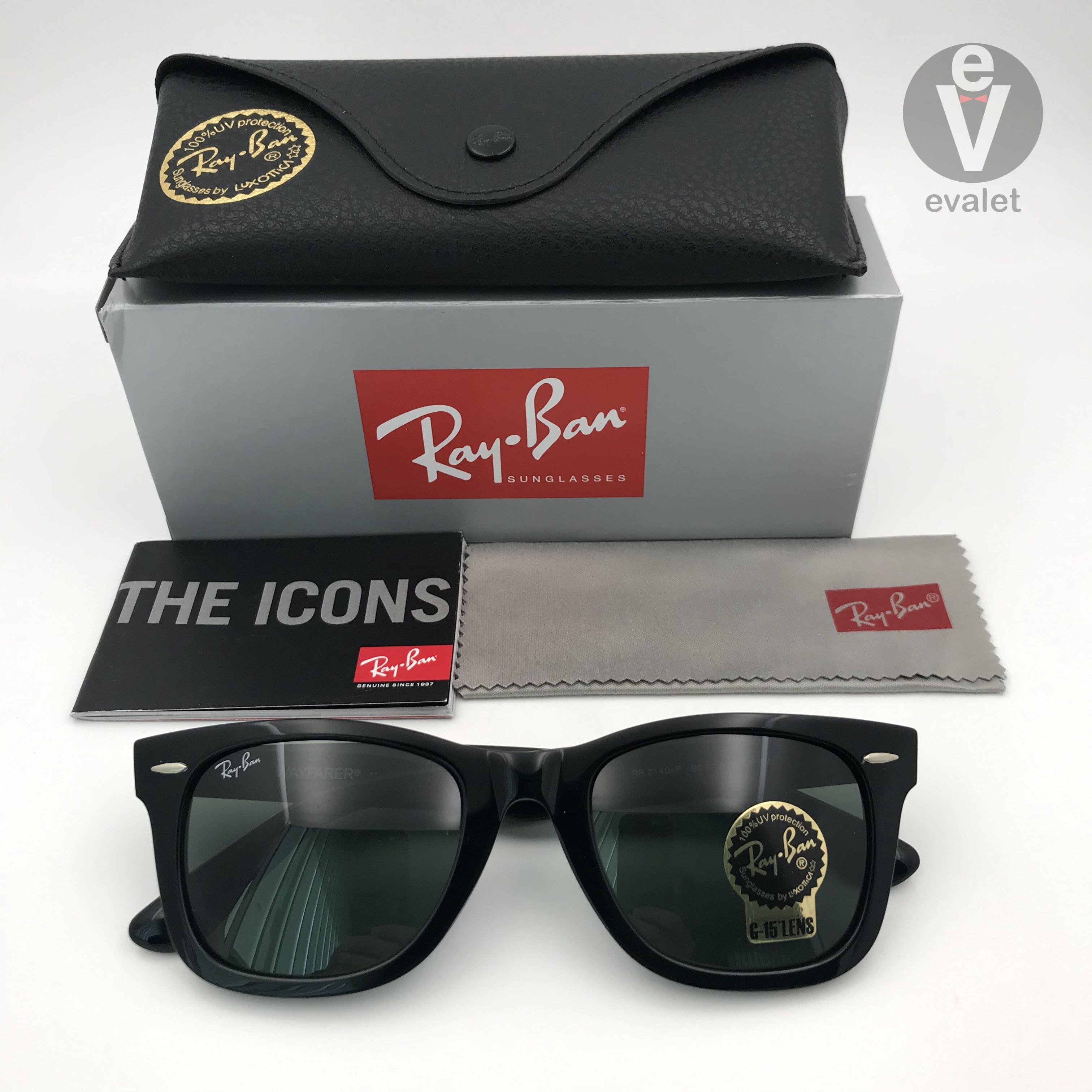RayBan 2140F-901 (ORIGINAL WAYFARER CLASSIC) 54mm Sunglasses, Men's ...