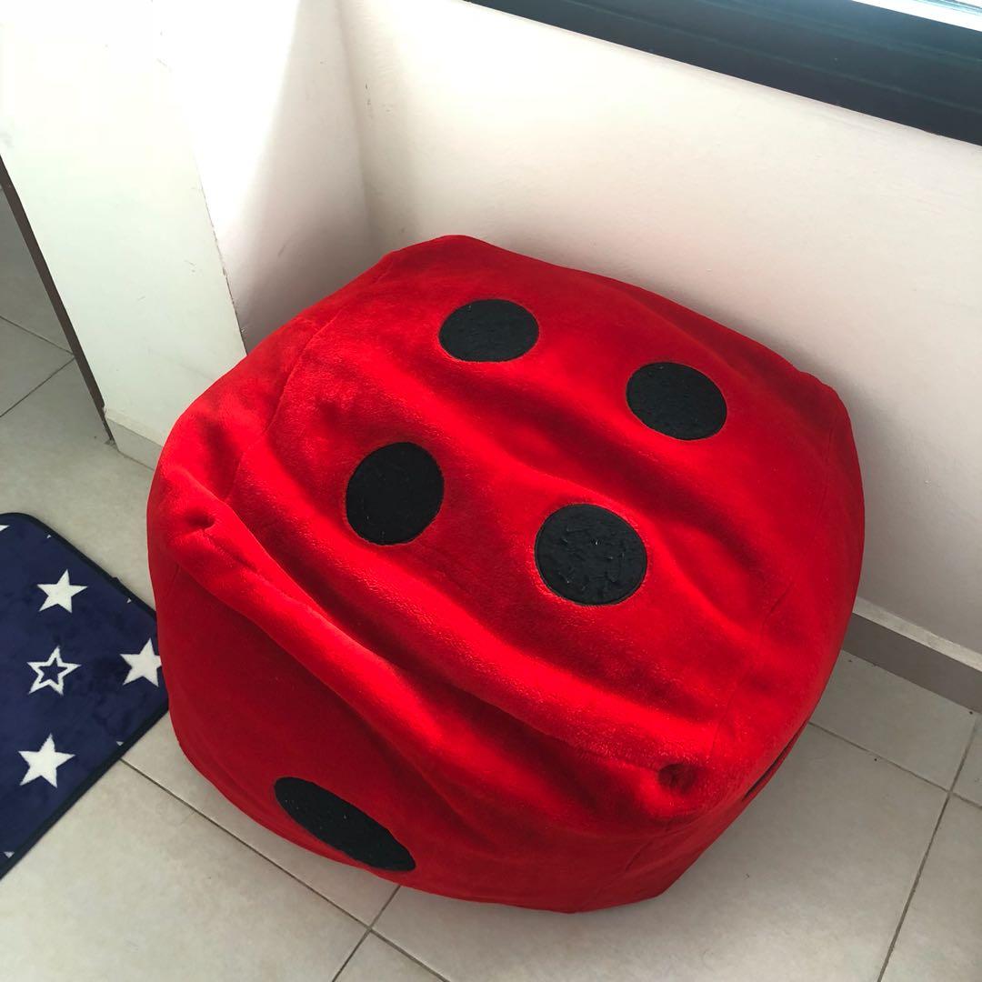 Red dice bean bag Furniture Home Living Furniture Chairs on