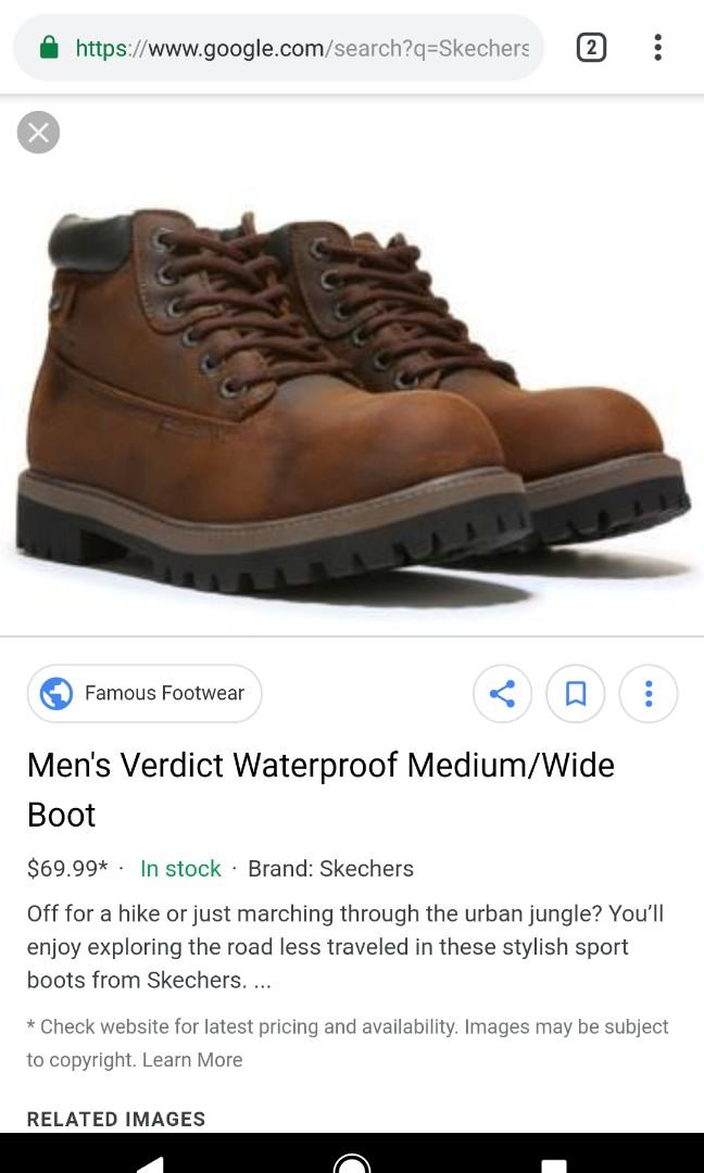 skechers usa men's verdict waterproof boot
