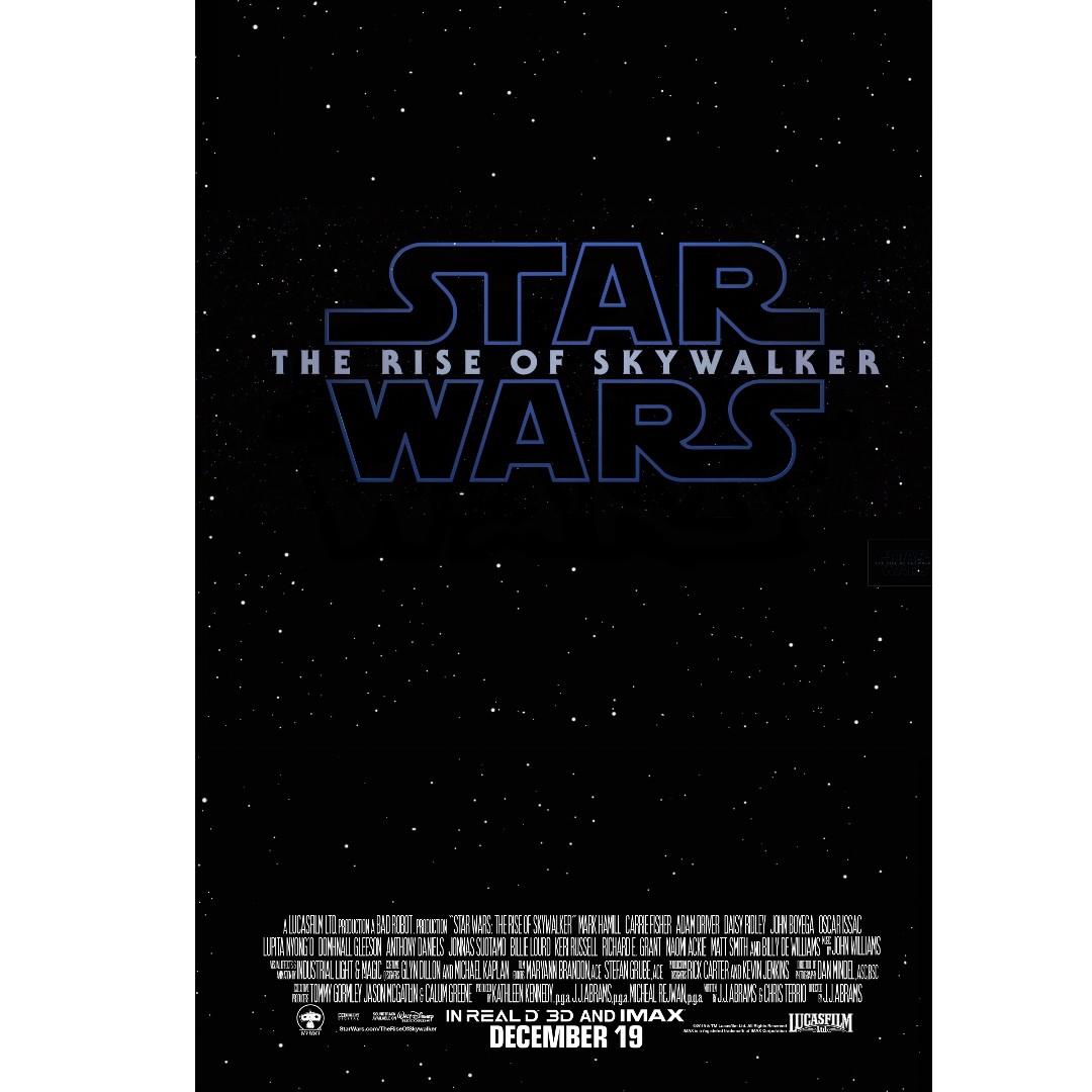 Star Wars The Rise Of Skywalker Poster Episode Ix Movie Teaser Print 60x90 Cm Design Craft Art Prints On Carousell