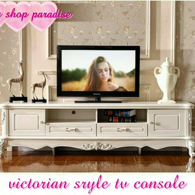 Victorian style sales tv stand