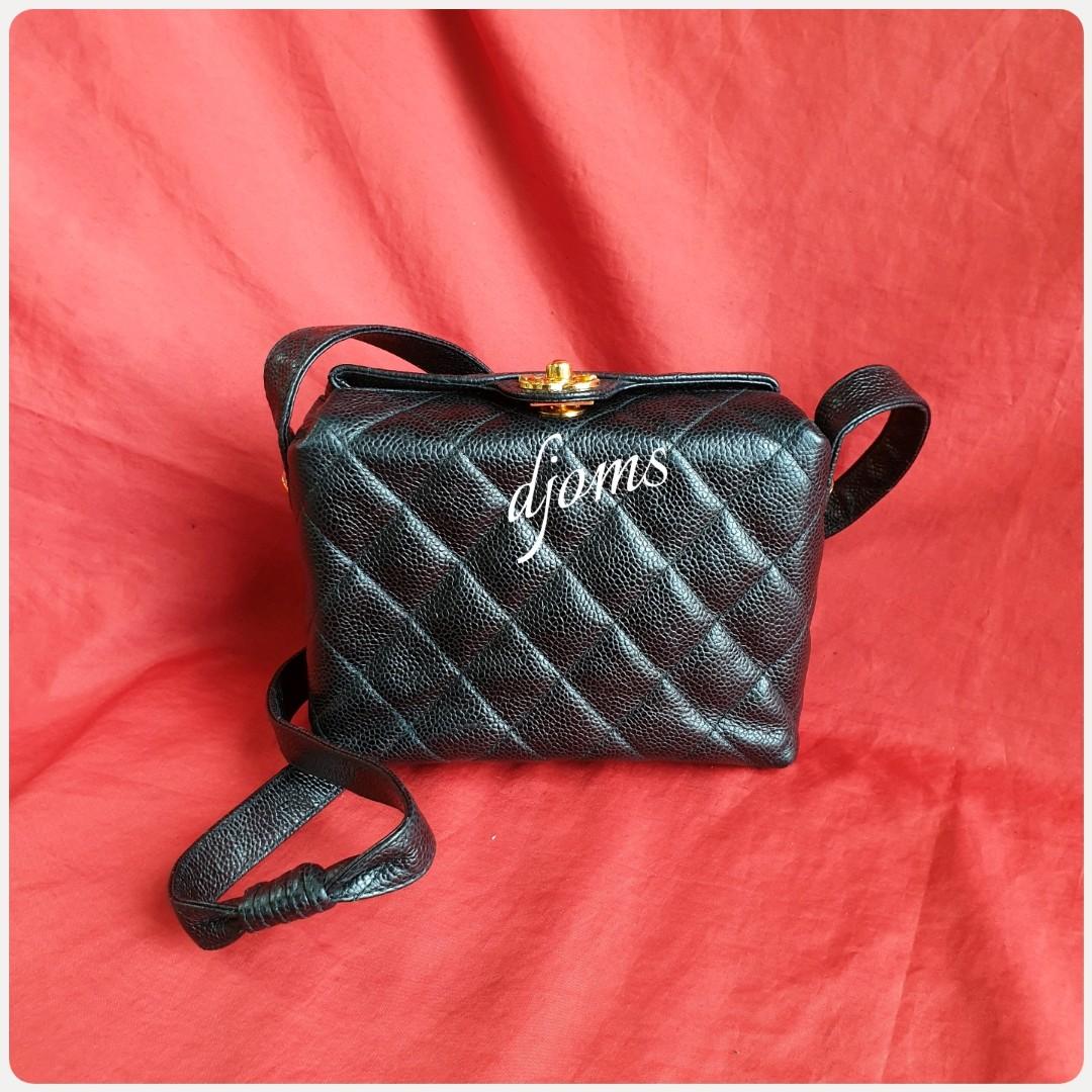 Chanel Black Quilted Lambskin Vintage Box Bag Chanel  TLC