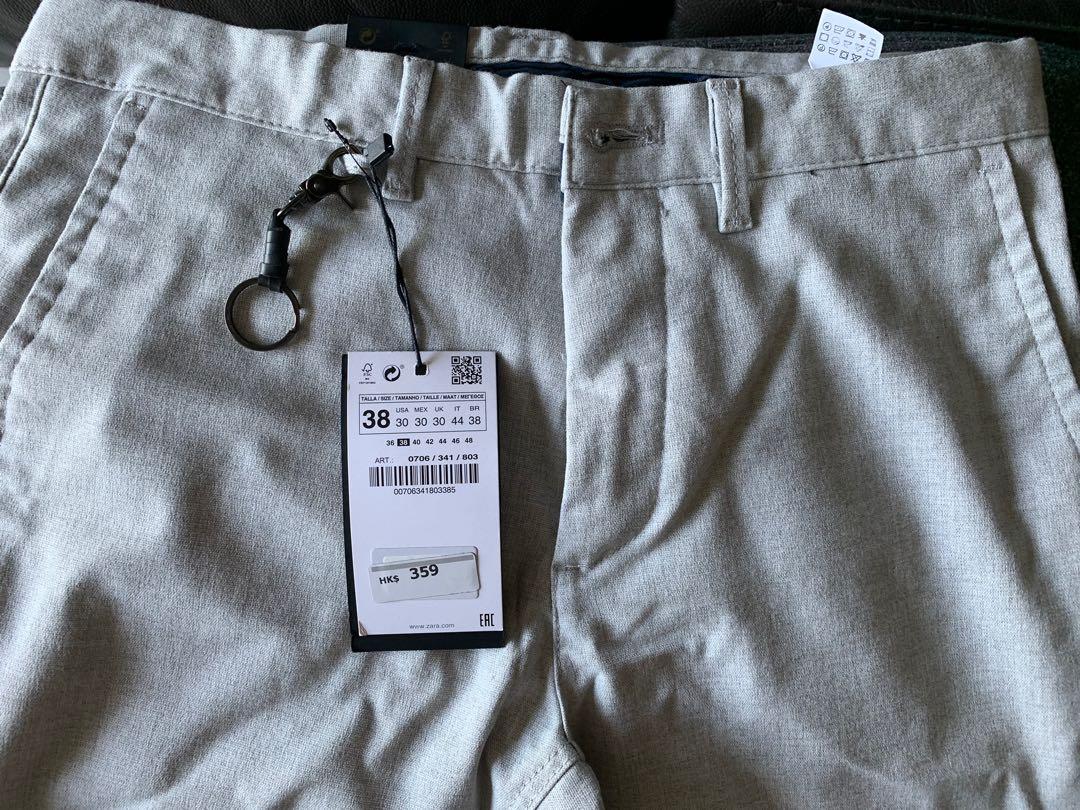 Zara man Slim Fit Cotton Pants, Men's 