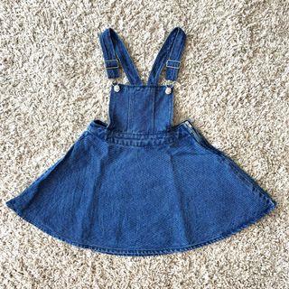 Zara Girls Denim Skirt Overall