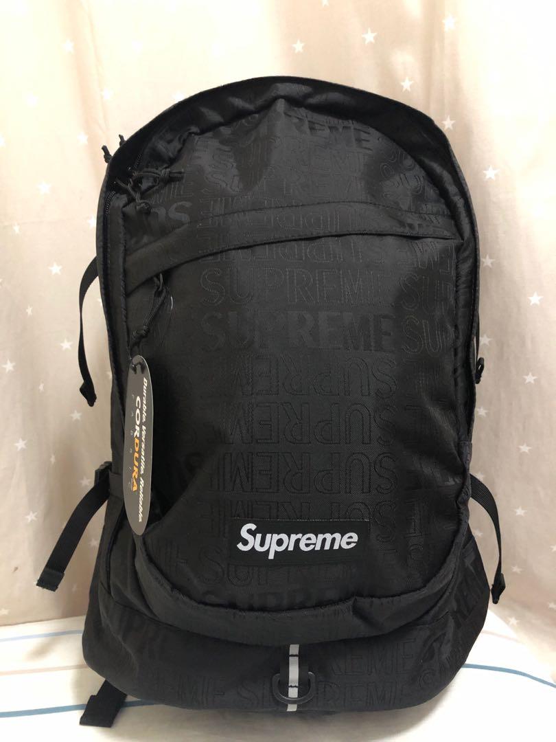 supreme ss19 backpack black