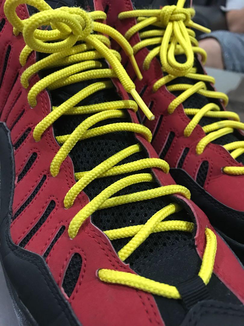 Nike Air Bakin OG 黑紅火焰鞋Tim Hardaway US9.5, 他的時尚, 鞋, 運動