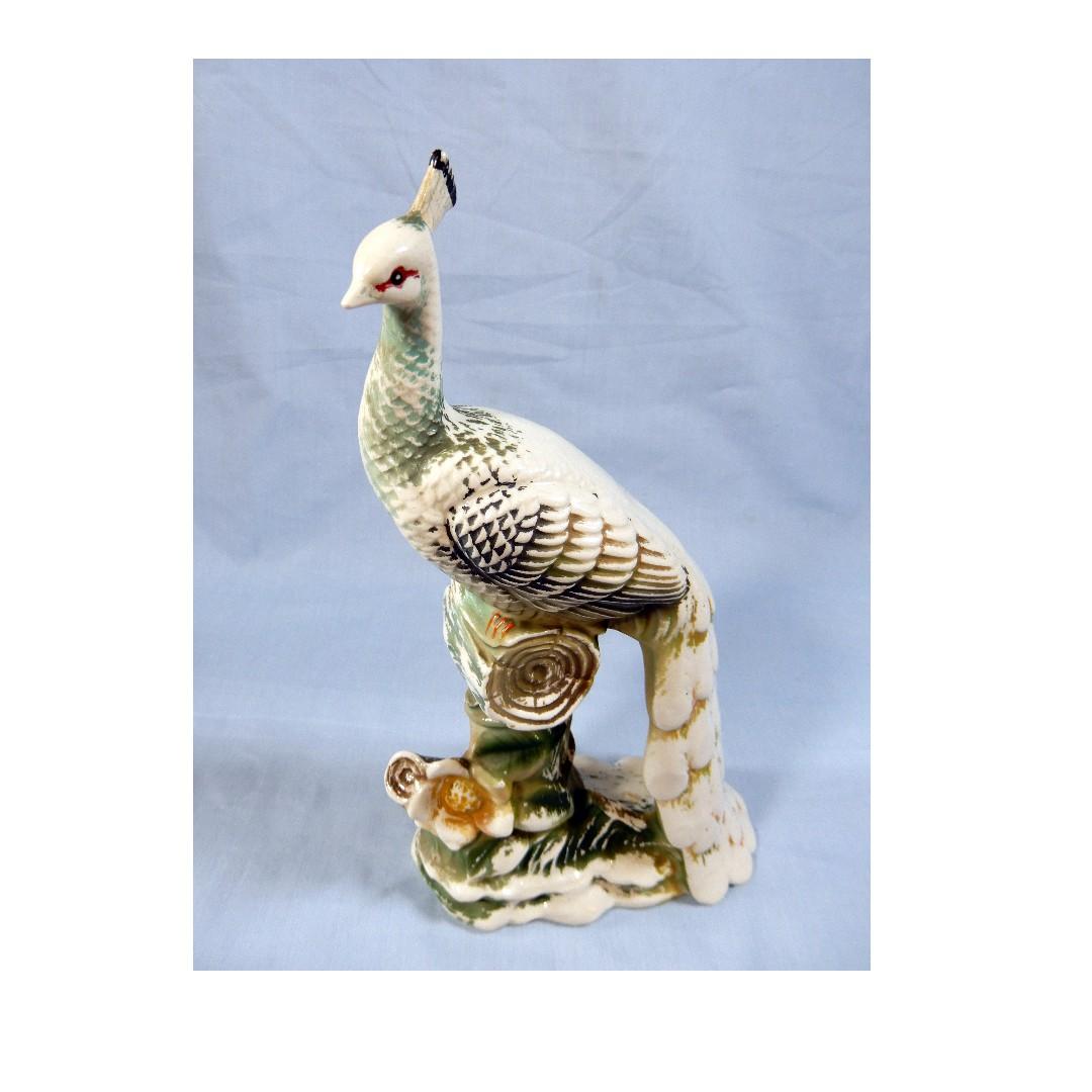 Antique Chinese porcelain peacocks pair circa early Century rarely seen