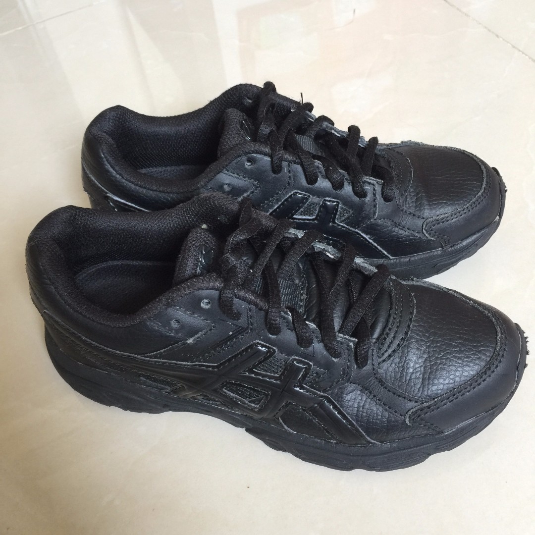 Black asics school shoes clearance