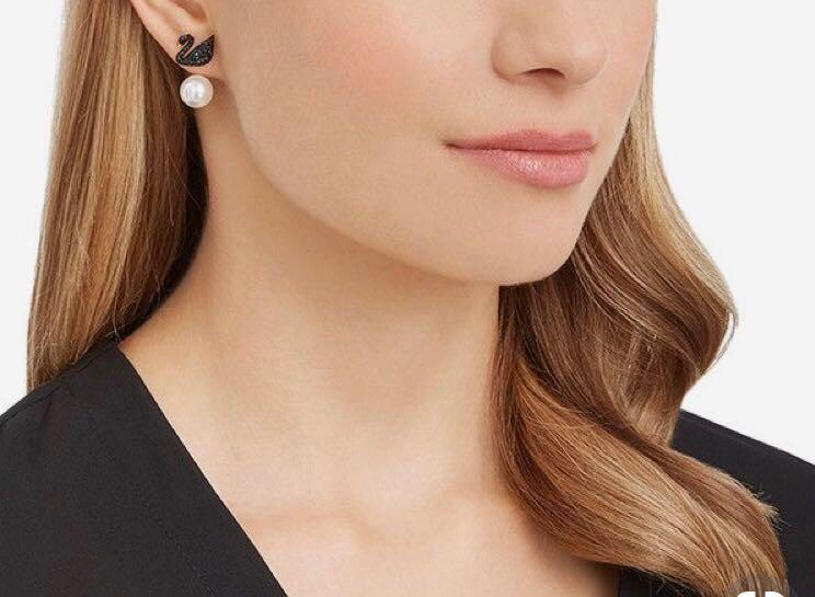 Iconic swan pierced earrings best sale