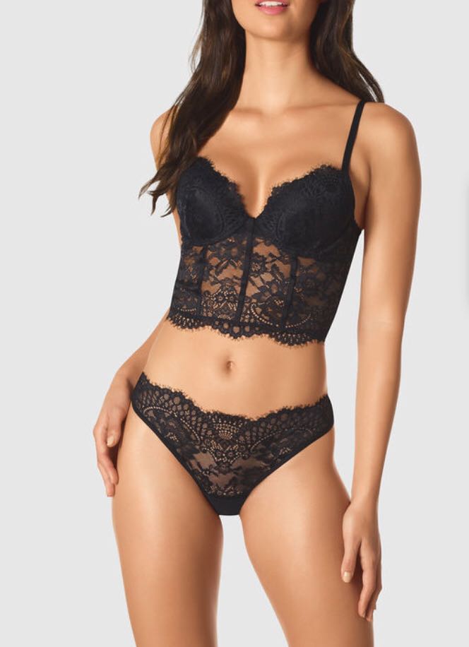 black lace bra top