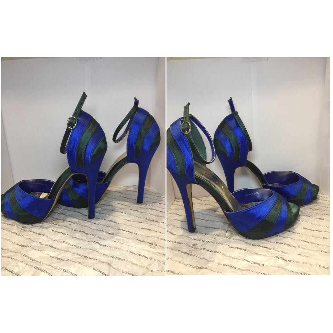 blue prom heels