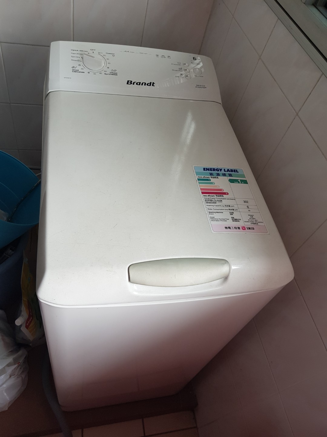 Brandt Top Loading Washing Machine(WTC9670), TV & Home Appliances