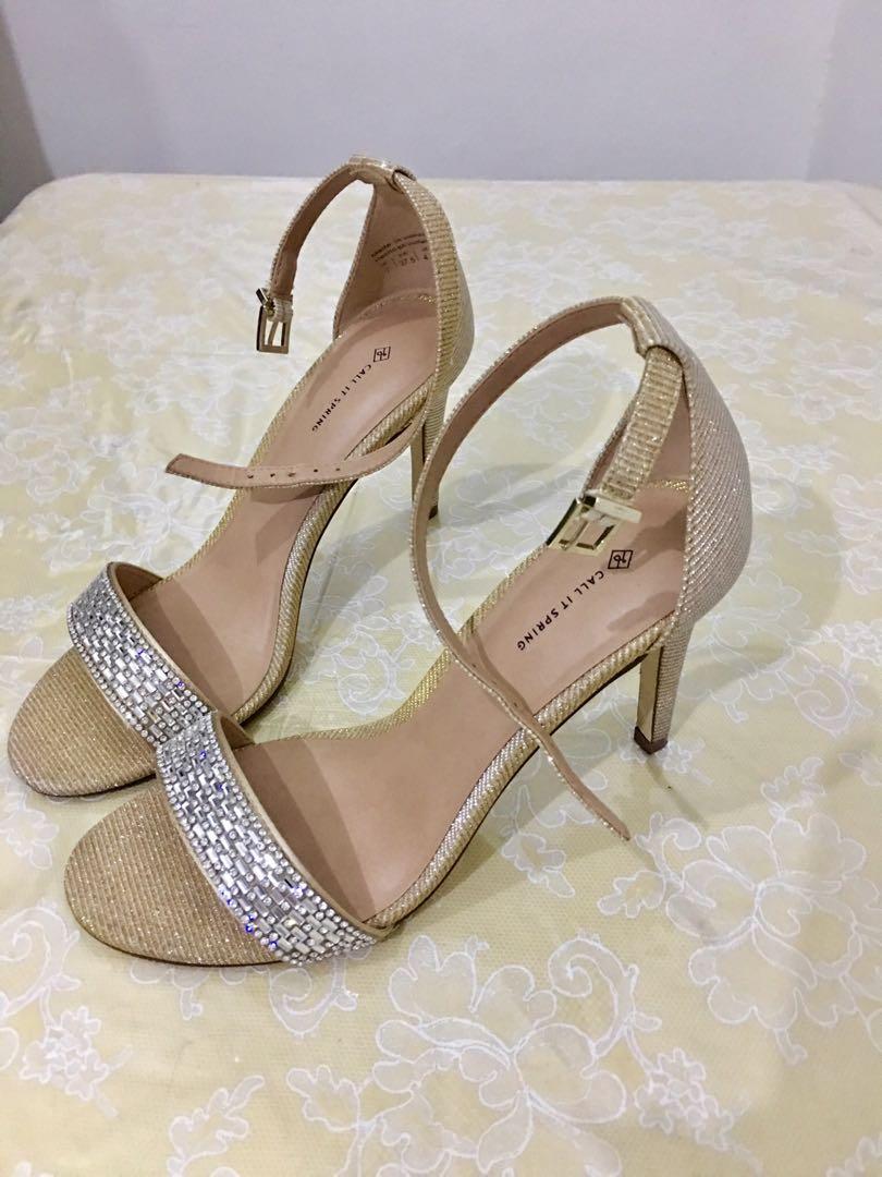 women's champagne heels