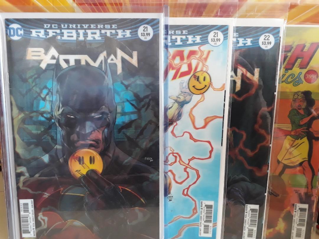 Dc comics Batman flash button lenticular covers 1 - 4, Hobbies & Toys,  Books & Magazines, Comics & Manga on Carousell