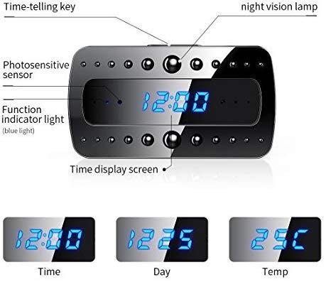 HG29 FREDI Spy Camera 1080P HD WiFi Hidden Camera Clock Mini Spy