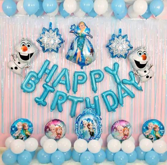 In Stock Happy Birthday Party Decoration Set Frozen Theme