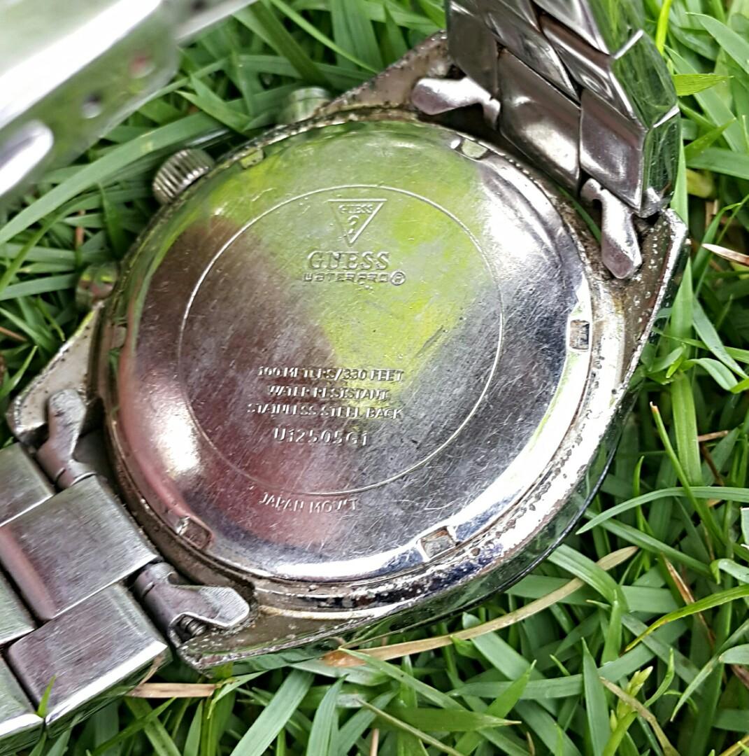 JAM TANGAN GUESS WATERPRO STEEL WATCH Men s Fashion Watches Accessories Watches on Carousell