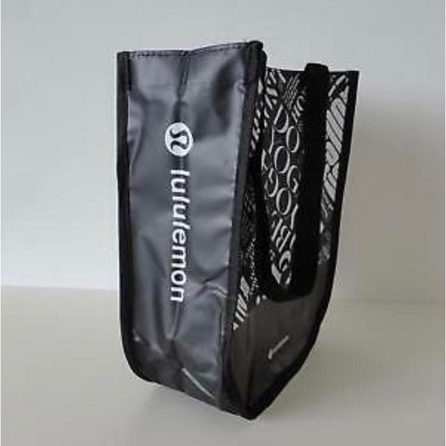 black and white lululemon bag