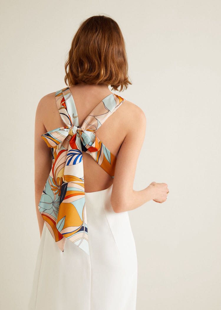 Mango white dress 2019 deals