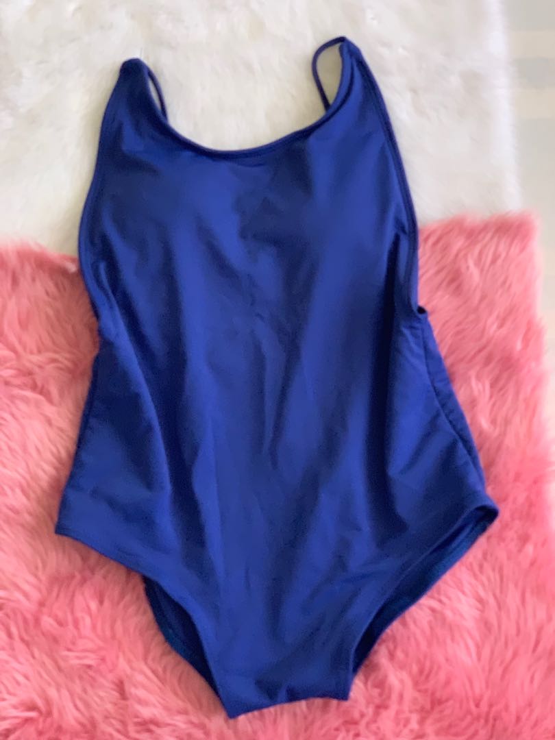 baby blue one piece swimsuit