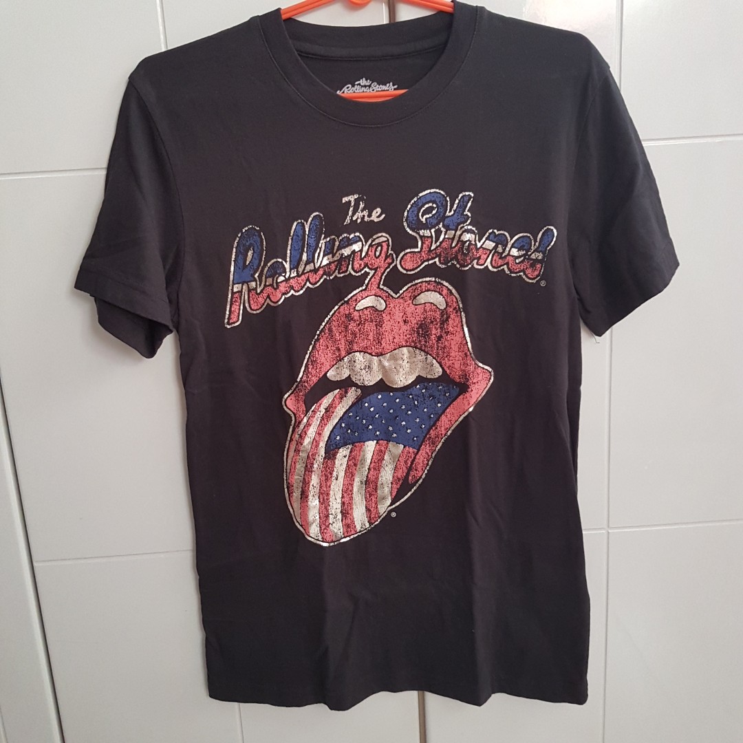 New Korea Topten 10 The Rolling Stones Black Tee T Shirt Men S
