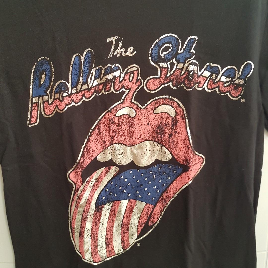 New Korea Topten 10 The Rolling Stones Black Tee T Shirt Men S