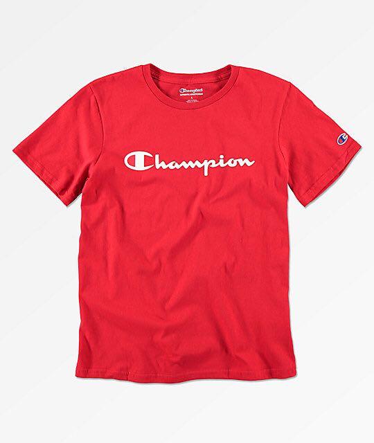 red champion shirt, Men's Fashion 