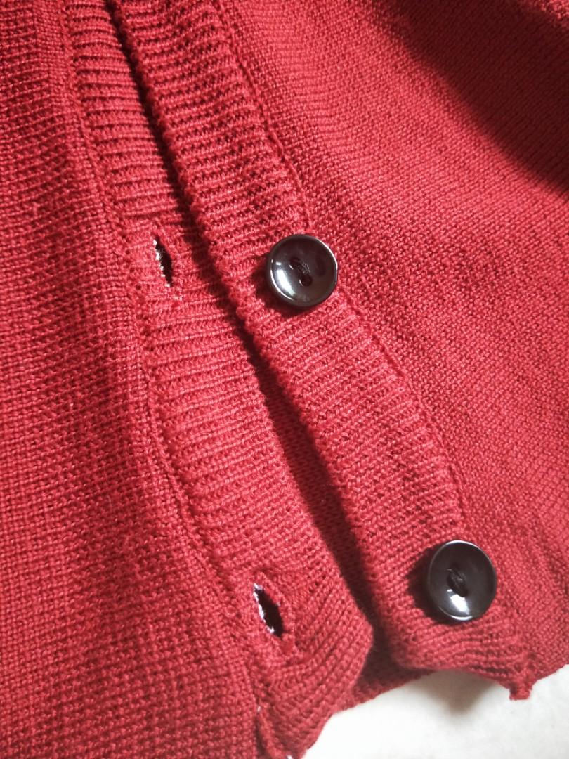 Red discount button jacket