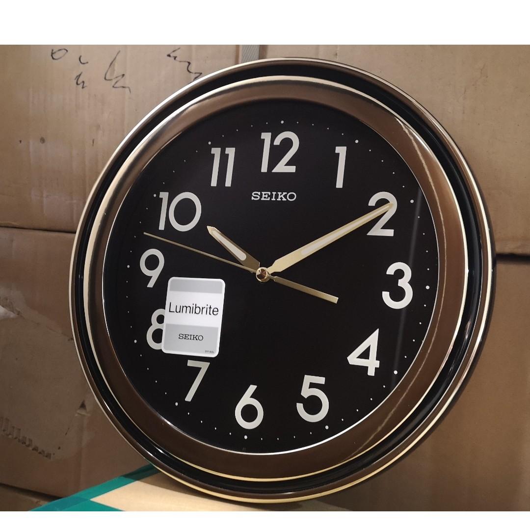 Seiko Qxa578f Analog Lumibrite Wall Clock Qxa578 Furniture Home Decor Others On Carousell