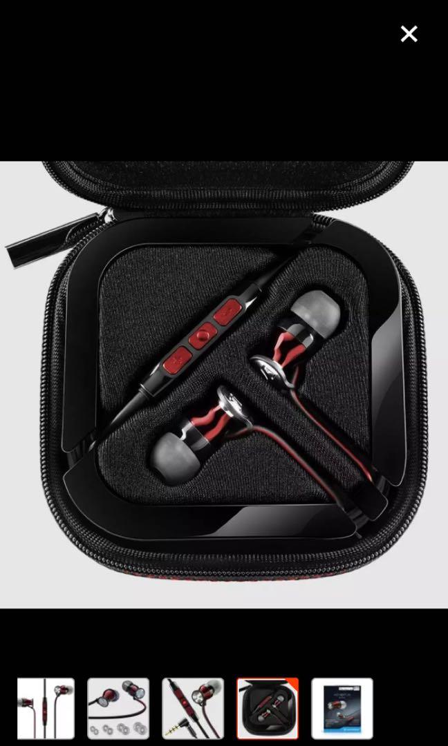 SENNHEISER MOMENTUM IN-EAR APPLE IOS VERSION HEADPHONES BLACK & RED