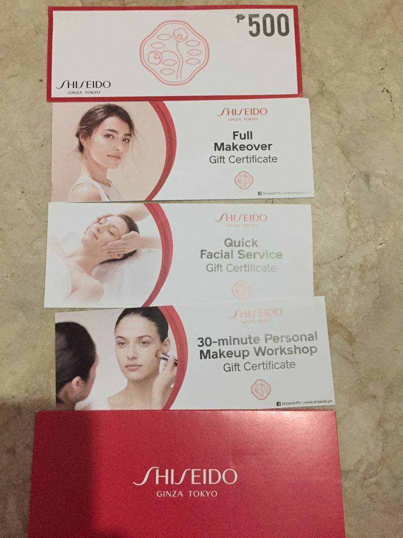 Shiseido Ginza Tokyo Gift Certificate set, Tickets & Vouchers ...