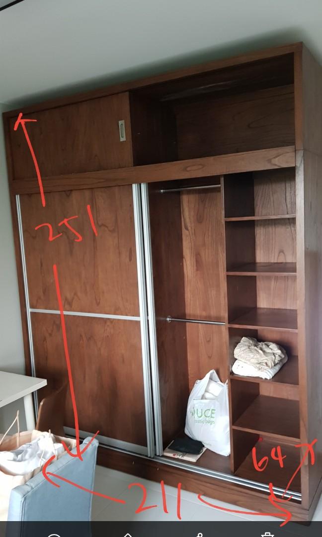 Solid Wood Wardrobe Furniture Shelves Drawers On Carousell