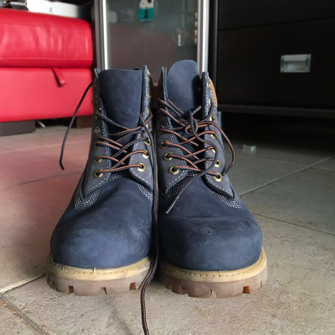 men's navy blue timberland boots