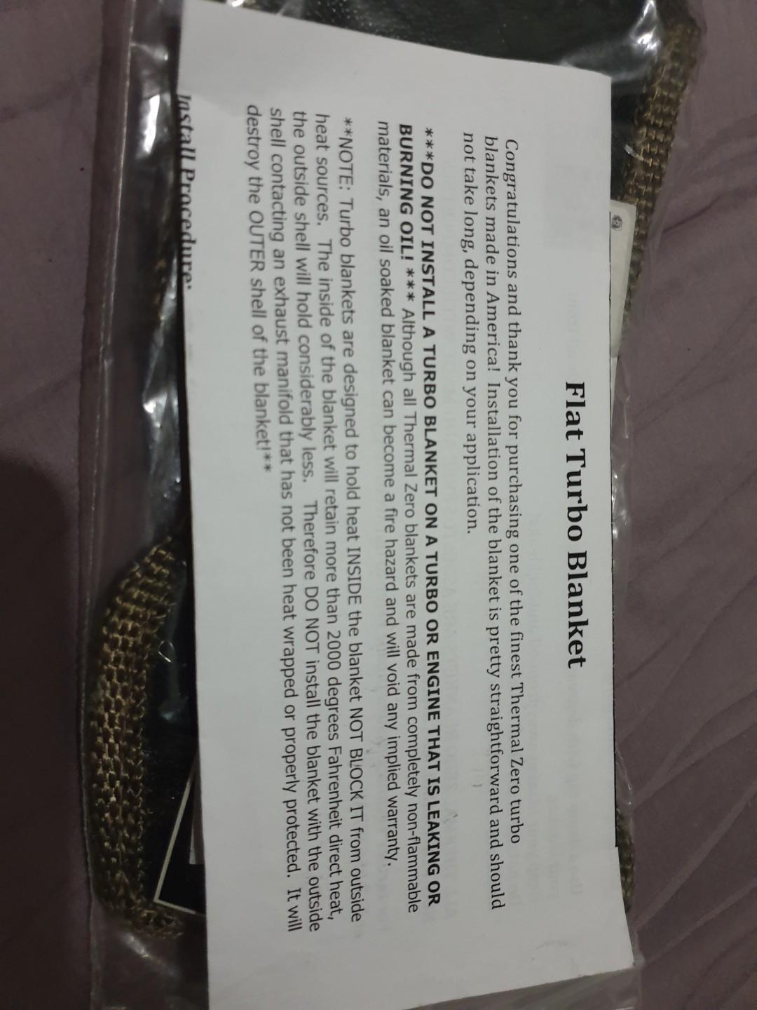 Thermal zero turbo blanket, Car Accessories, Accessories on Carousell