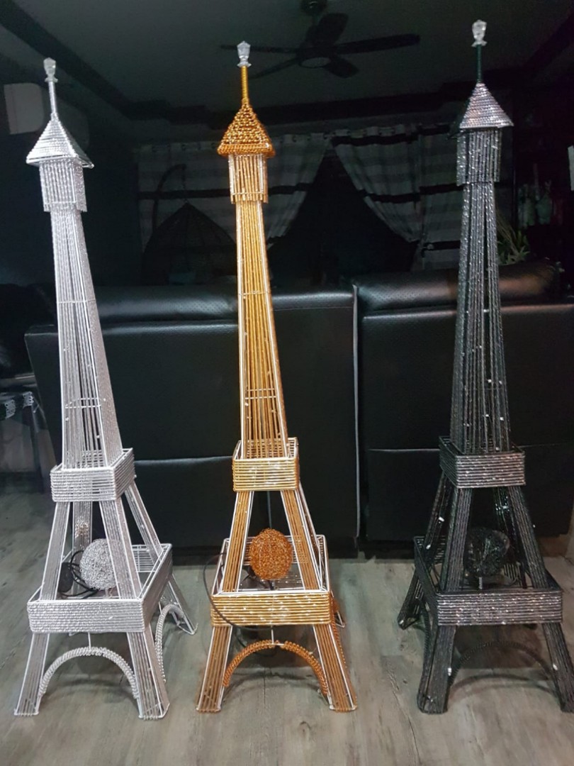 Unique Eiffel Tower LED wired floor lamp, Furniture & Home Living, Home