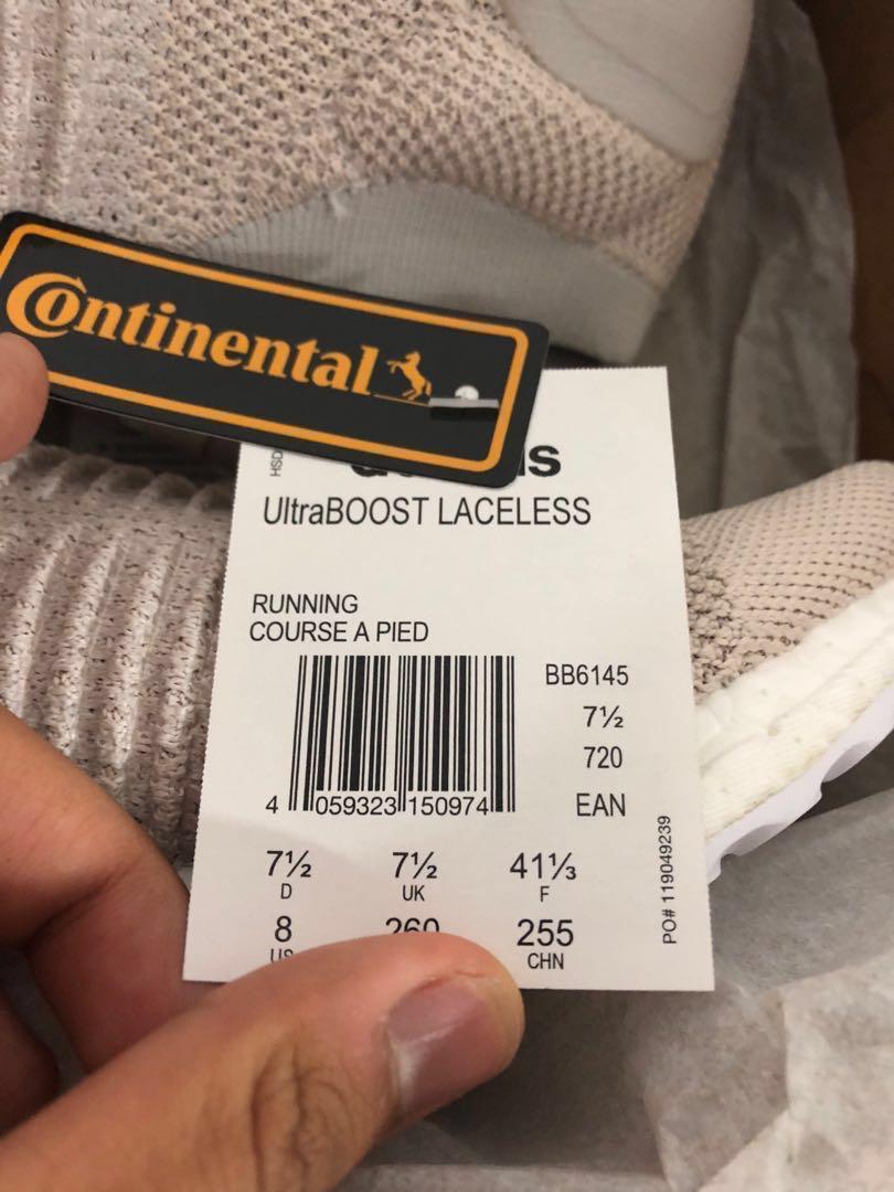 Adidas ultra boost laceless chalk pearl discount