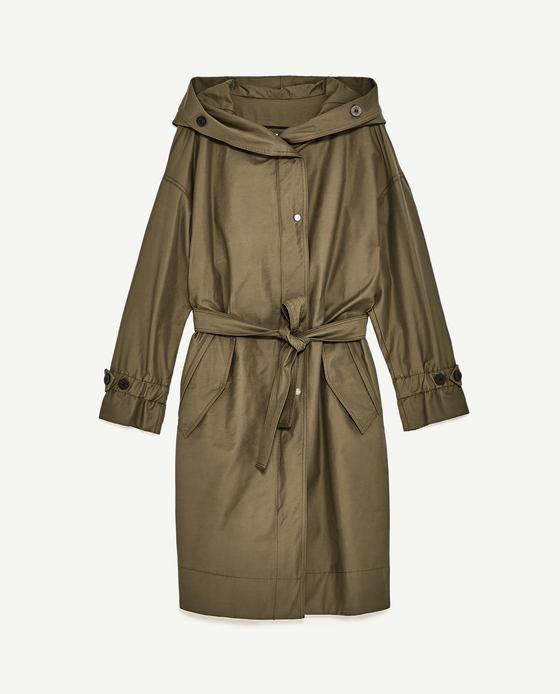 Zara sales hooded trench