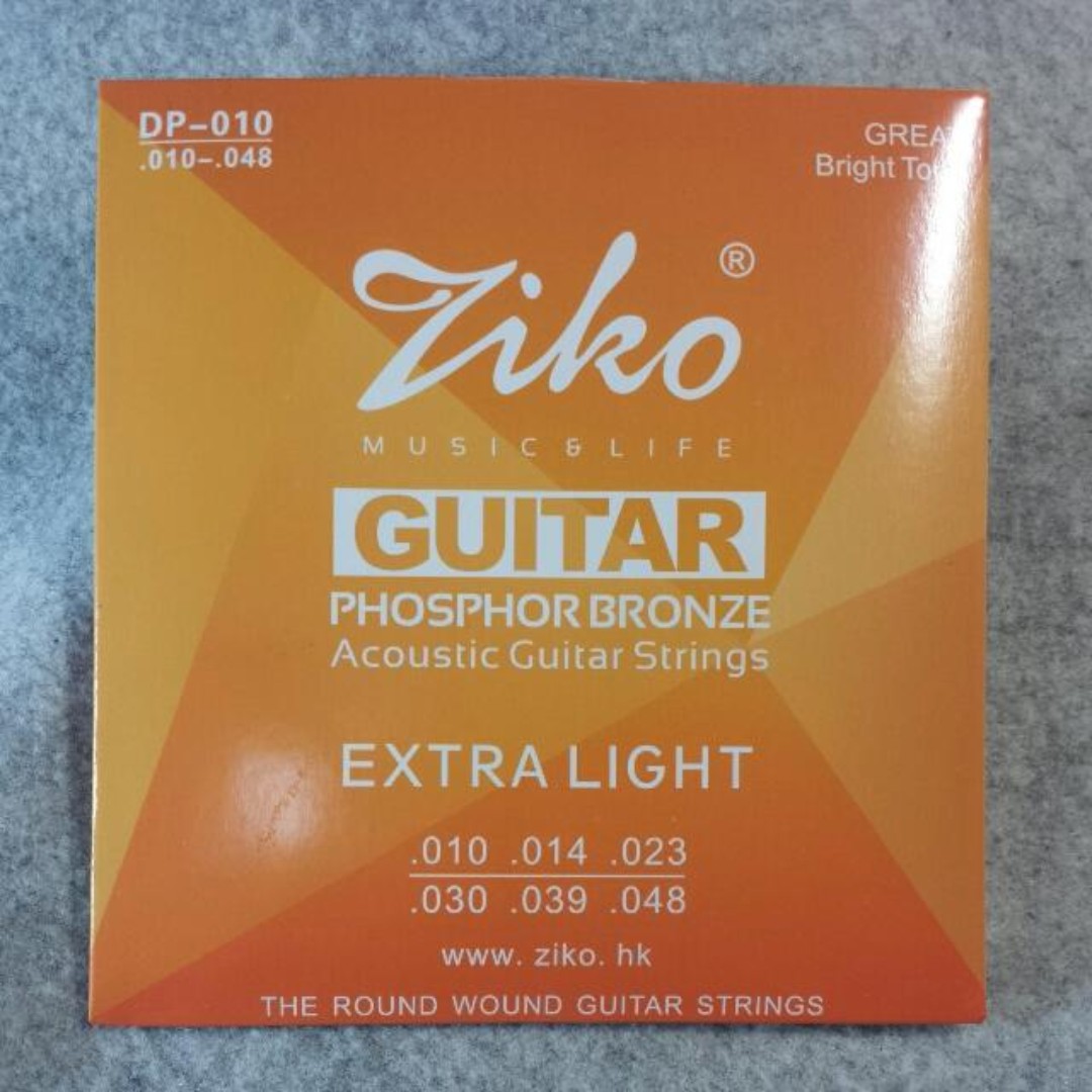 Ziko Dp 010 Phosphor Bronze Acoustic Guitar Strings Full Pack Of Six Strings Music Media Music Accessories On Carousell