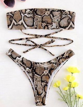 NEW Snake print Bandeau Bikini