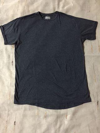 Bershka Cotton Shirt in Blue Grey