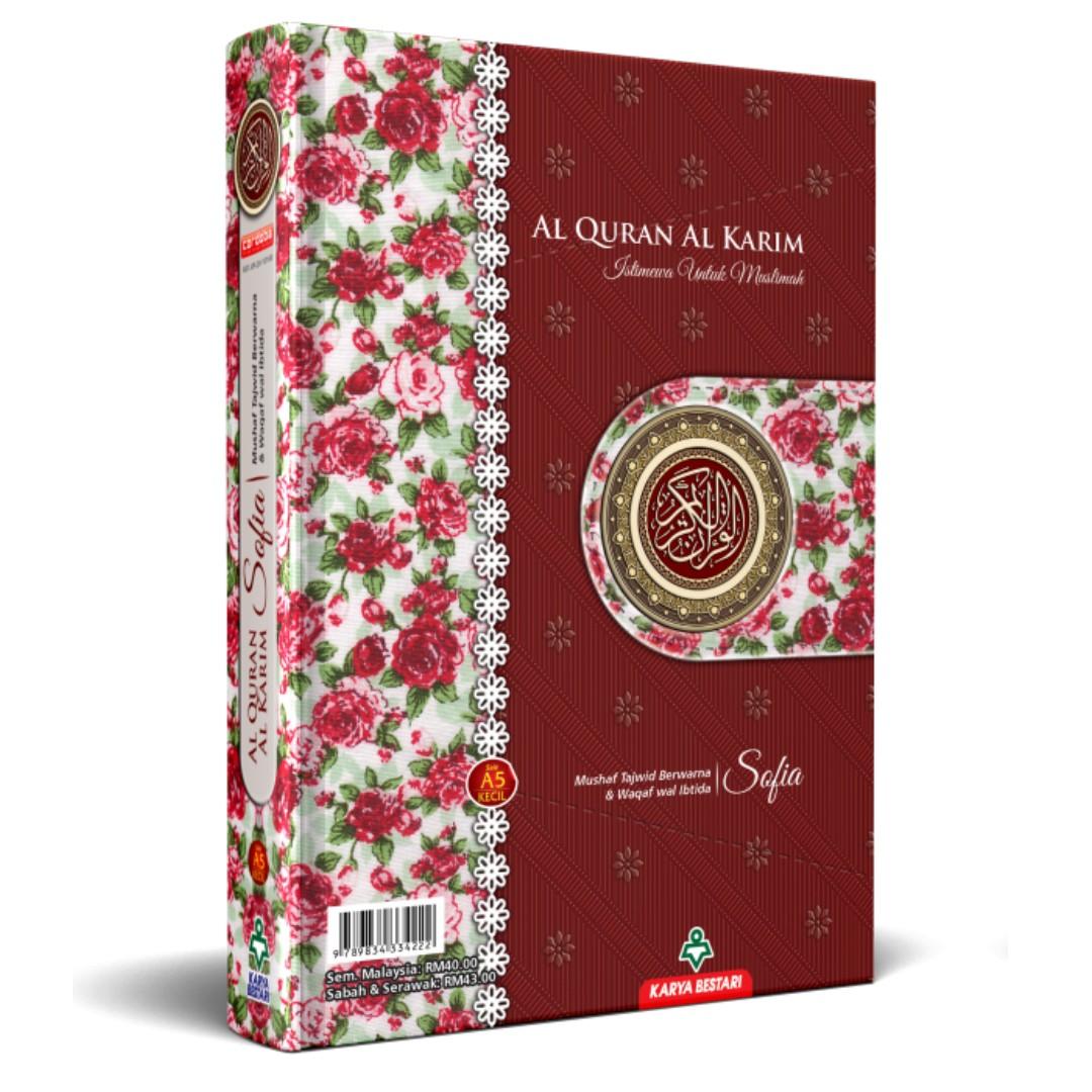 Al Quran Al Karim Muslimah Sofia Size A5 Books Stationery Non Fiction On Carousell