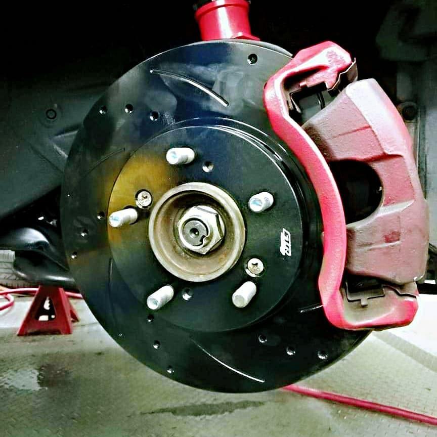 AR Racing crossed drilled high performance brakr disc rotor, Auto ...