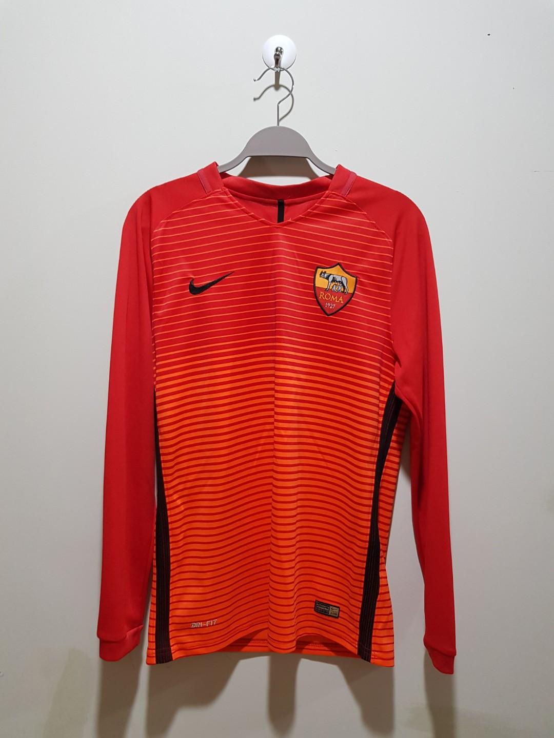 As Roma 3rd Jersey Away 2016 2017 Longsleeves Olah Raga Baju Olahraga Di Carousell