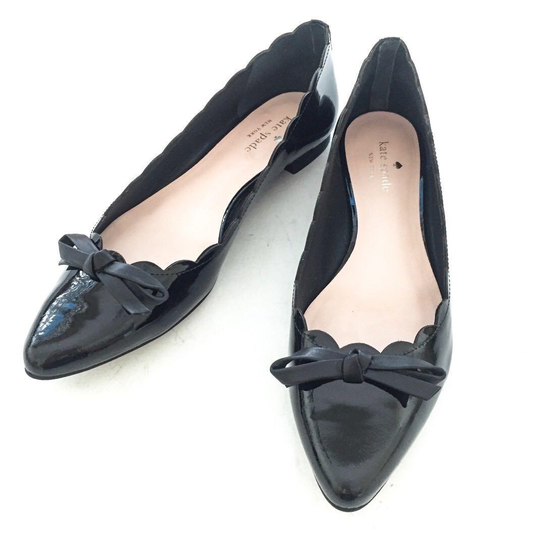 kate spade black patent shoes
